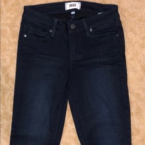 Navy PAIGE skinny jeans